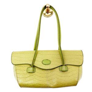 Green bag, should have 2 straps, faux leather
